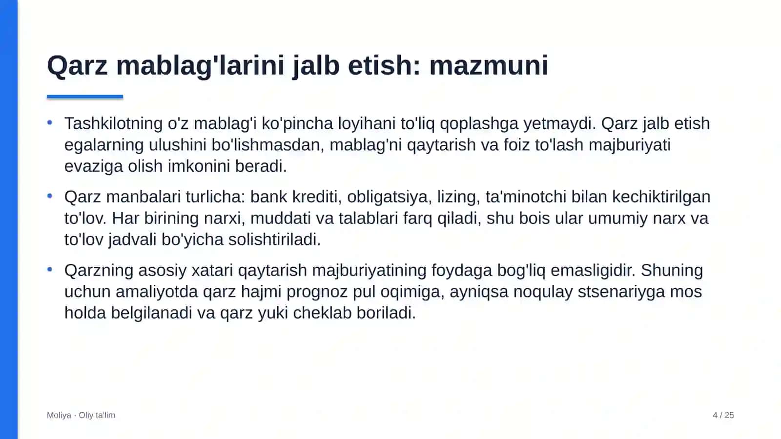 brending agentliklarida qarz mablag'larini jalb etish 2232 4
