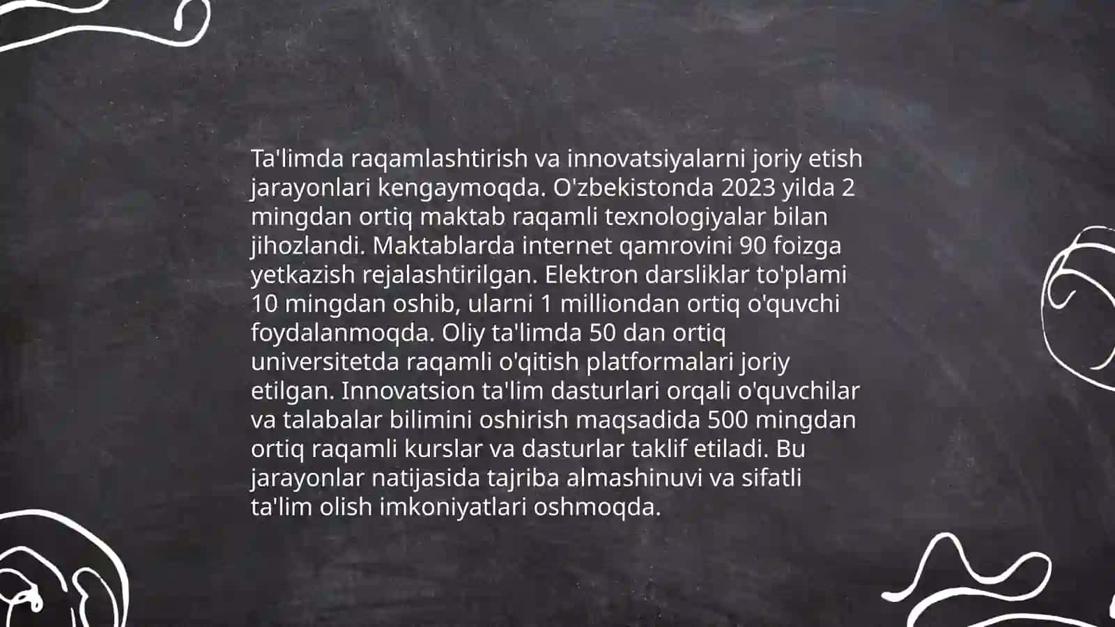 Ta'lim sohasida amalga oshirilgan islohotlar 4