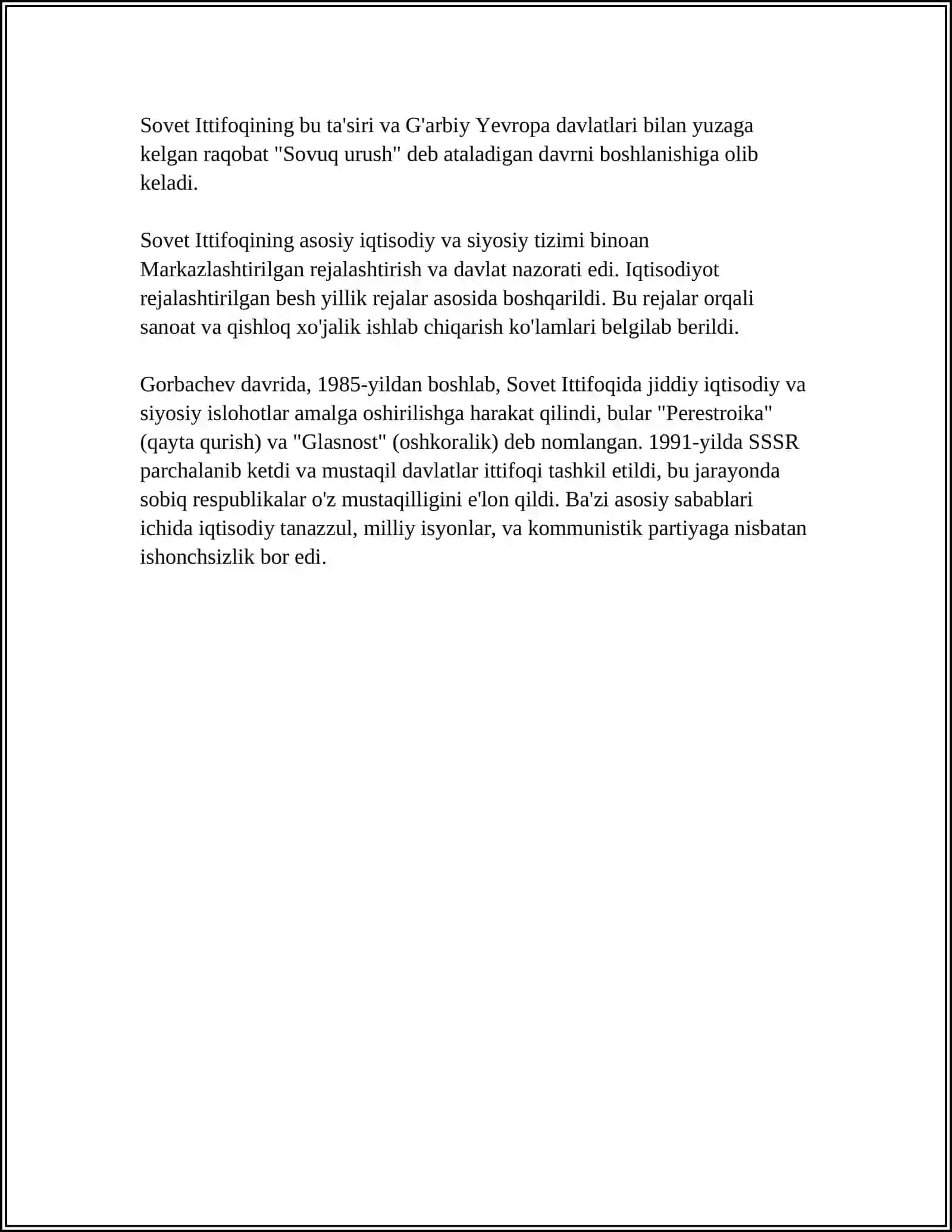 SOVER ITTIFOQIDA ISLOHOTLAR VA INQIROZ:IMPERIYANING TUGATILISHI 4