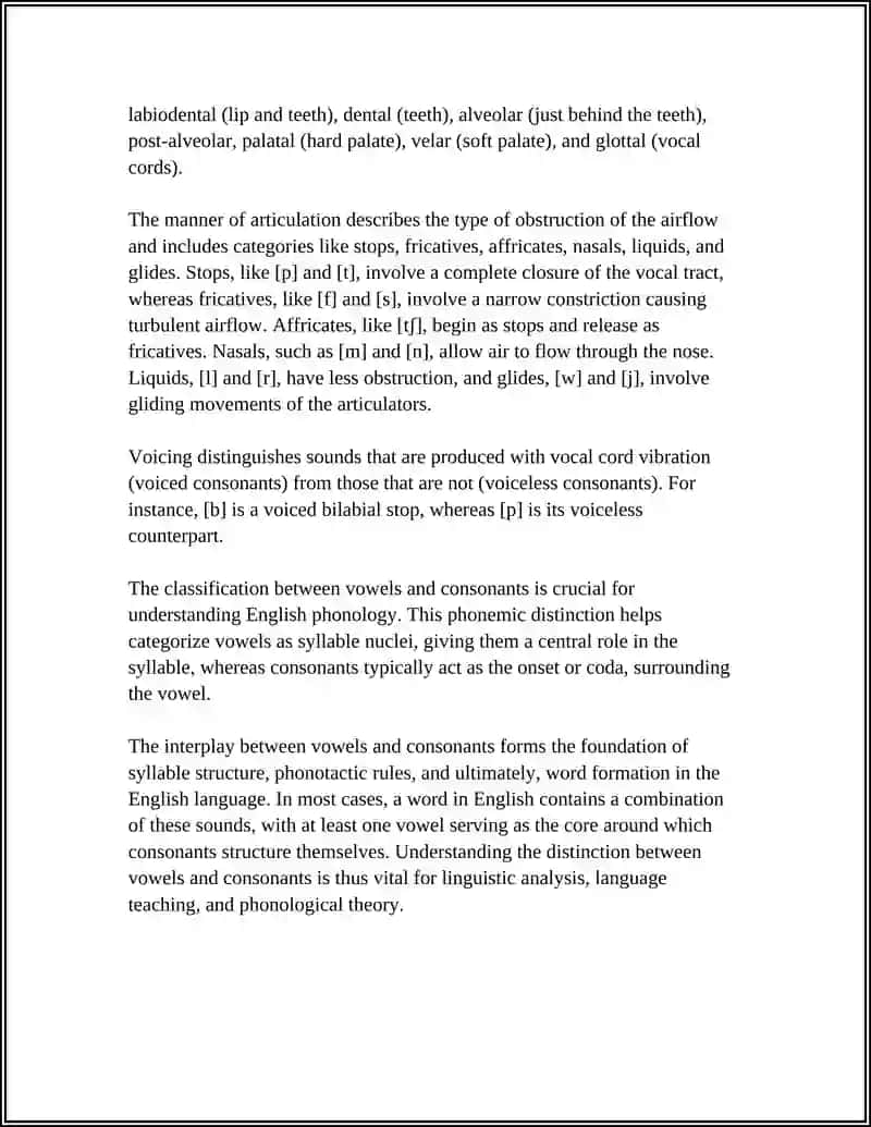Classification of English Sounds 4