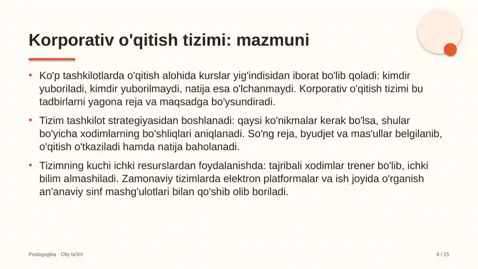 Kadrlar agentliklarida korporativ o'qitish tizimi 4