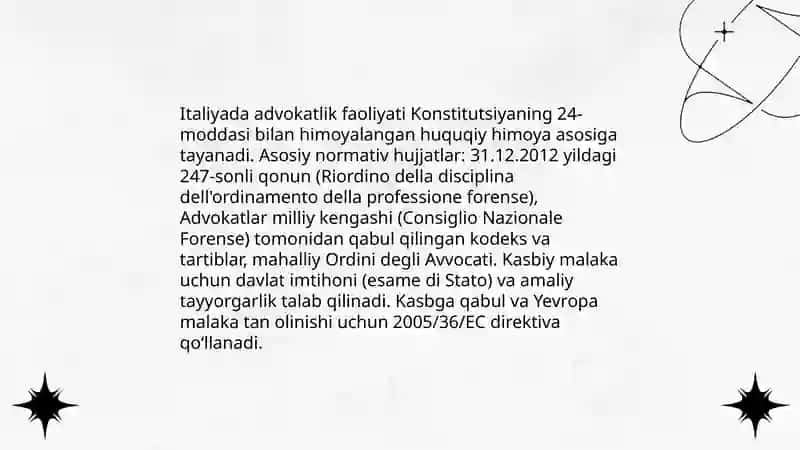 Italiyada Advokatura tizimi 4