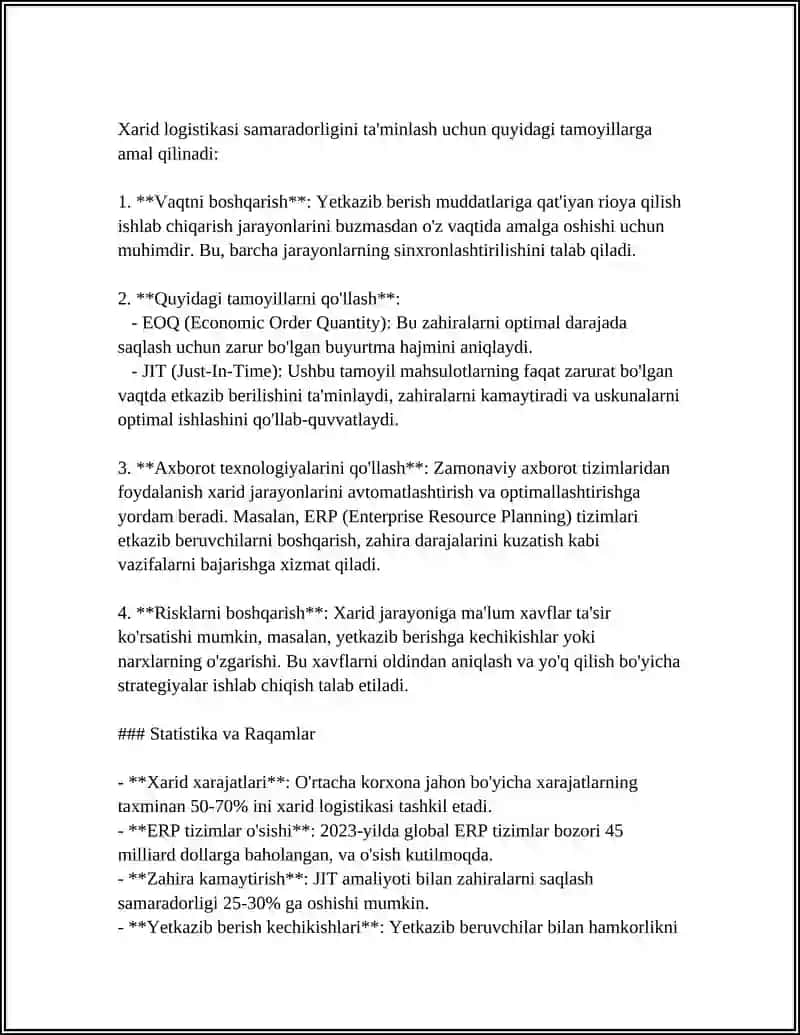 Xarid logistikasi 4