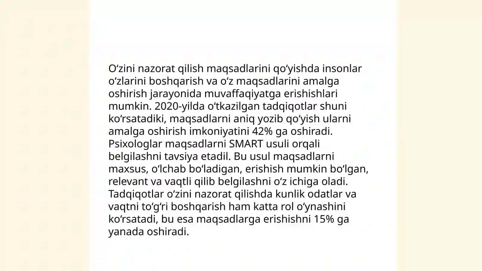 Treningda trenerning oʻzini nazorat qilish 4