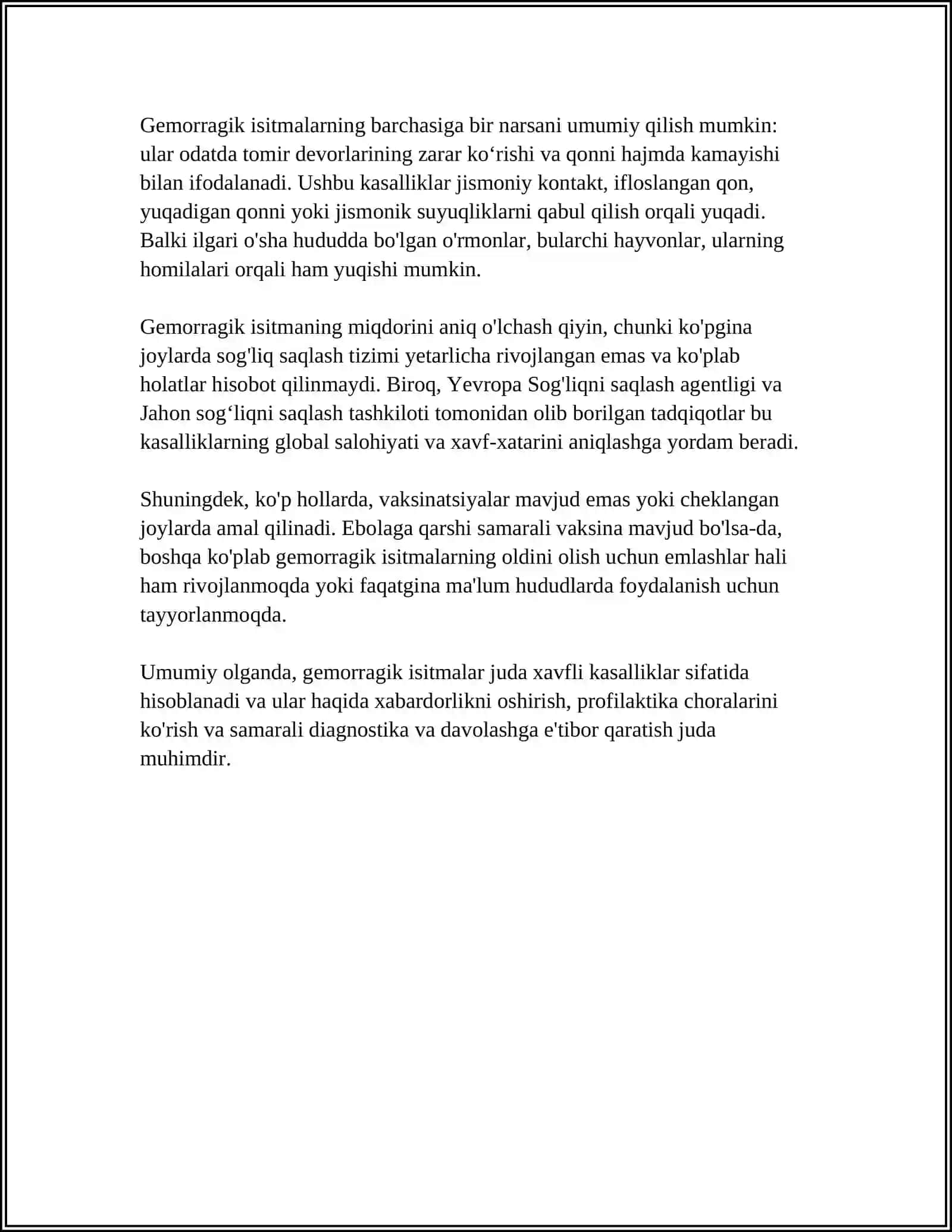 GEMORRAGIK ISITMA QOʻZGʻATUVCHILARI, PATOGENEZI, LABORATORIYA TASHXISI 4
