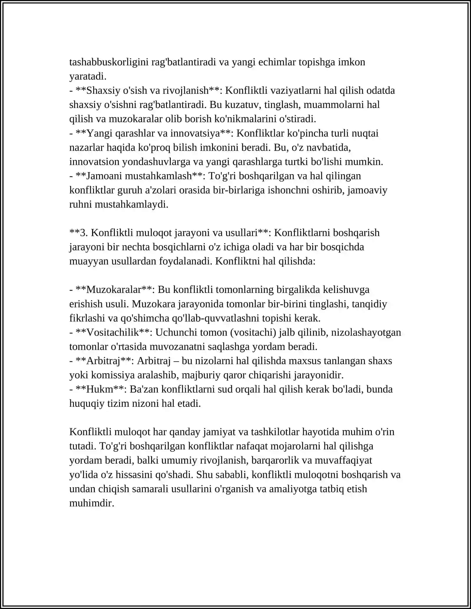 KONFLIKTLI MULOQOT 4