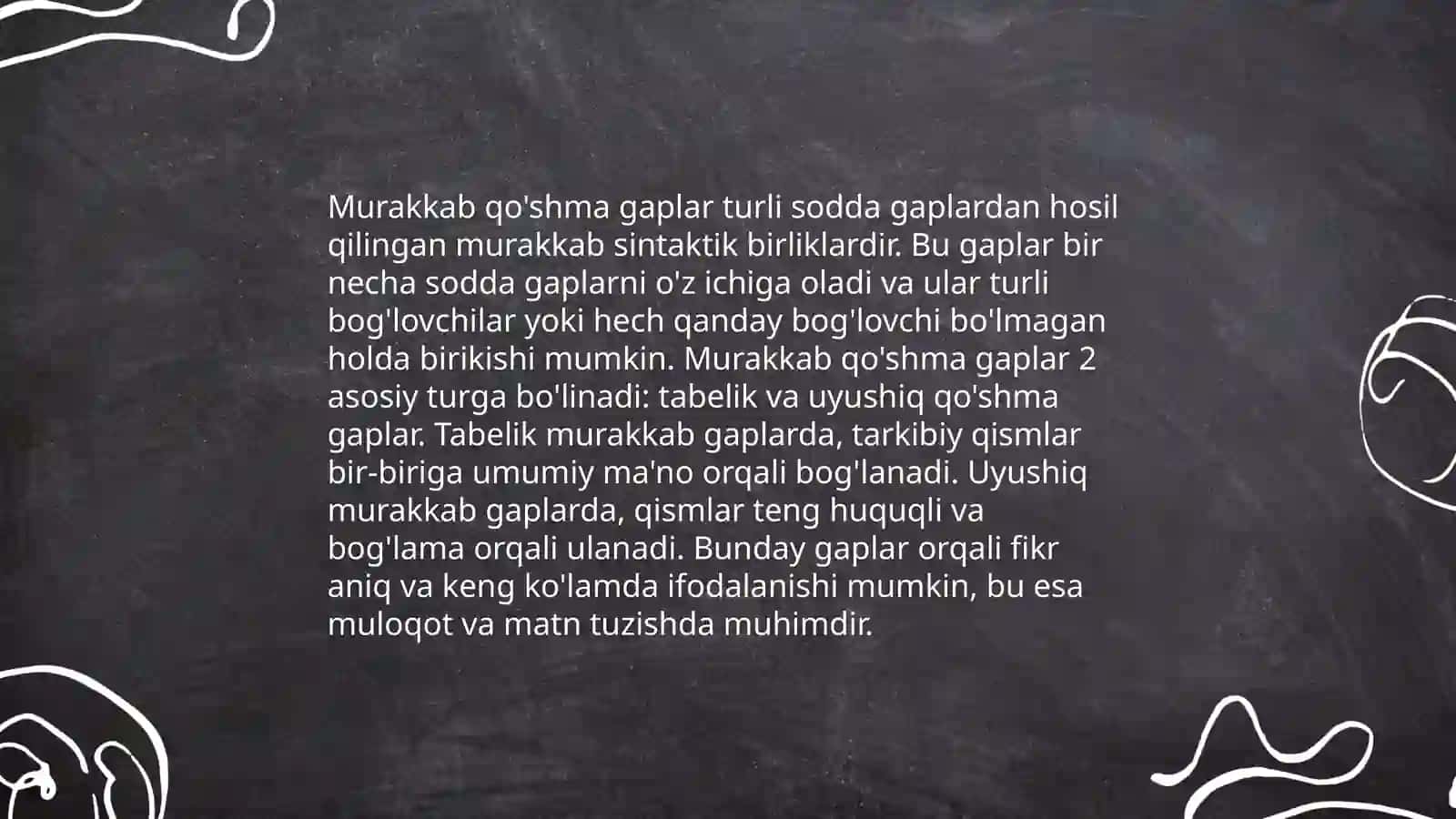 Bog'lovchisiz qo'shma gaplar 4