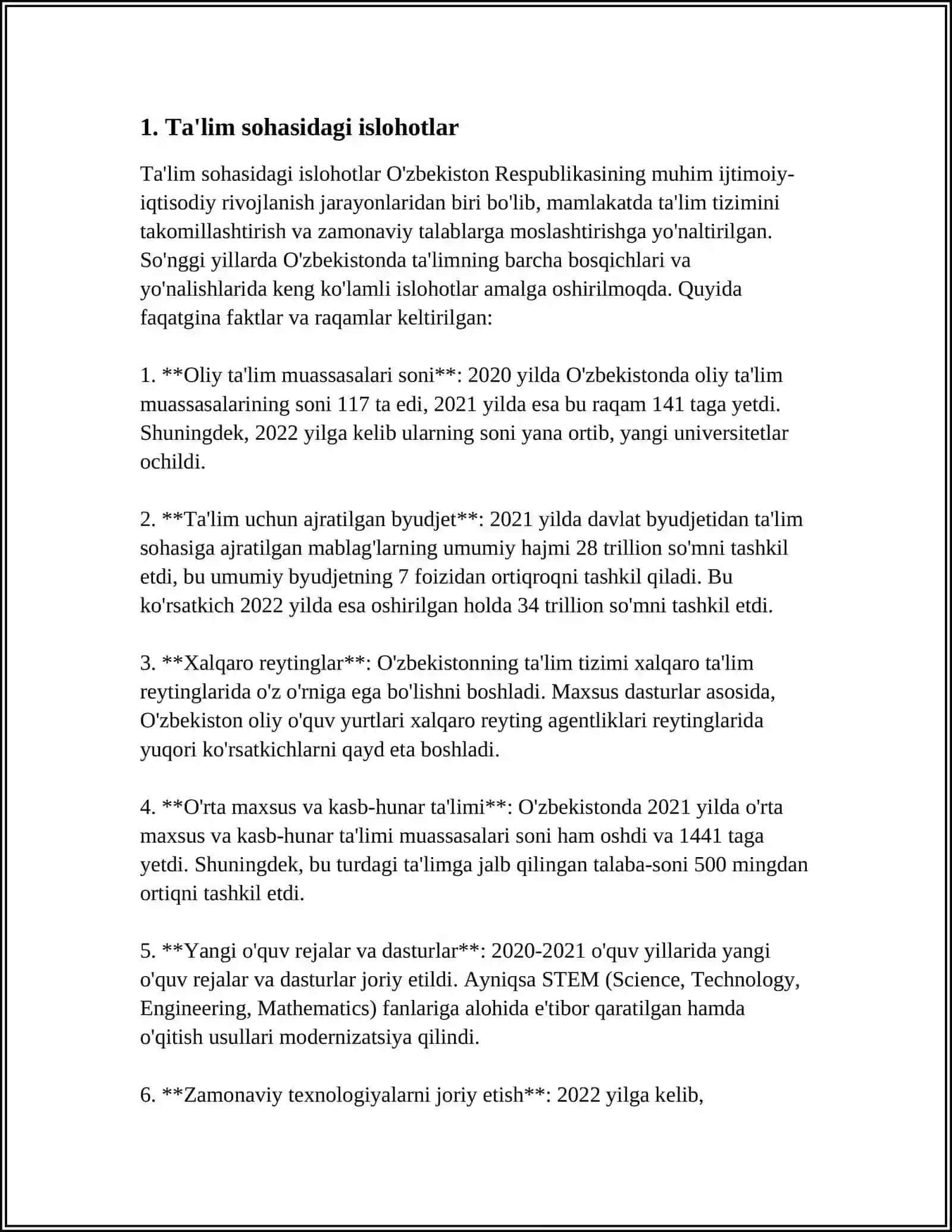 Oʻzbekiston Respublikasida Ijtimoiy Sohadagi Islohotlar 4