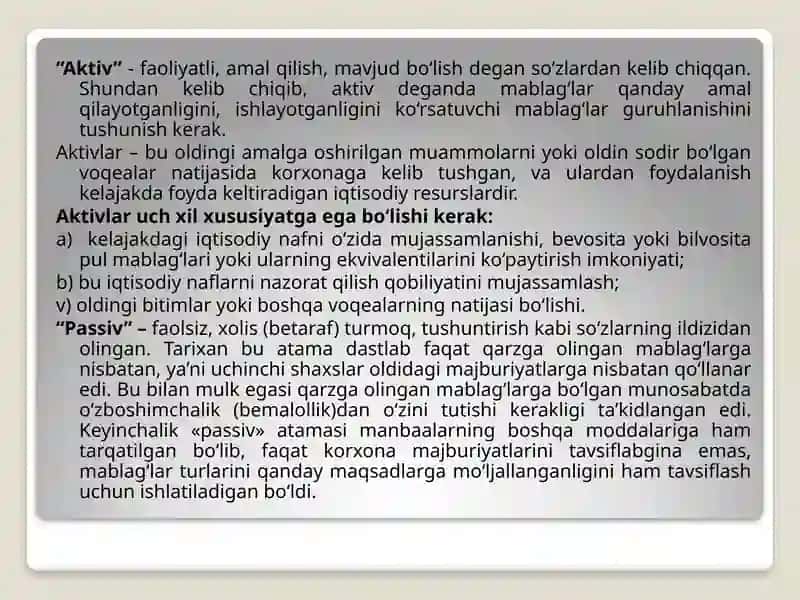 2-mavzu:Buxgalteriyabalansi 4