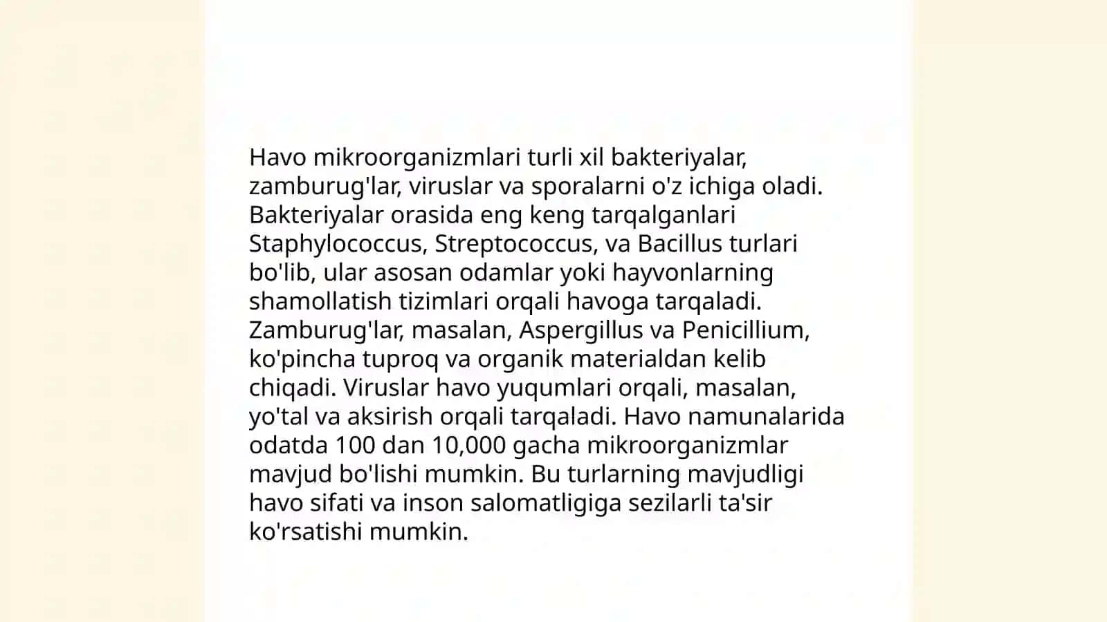 Havo miroflorasining tahlili 4