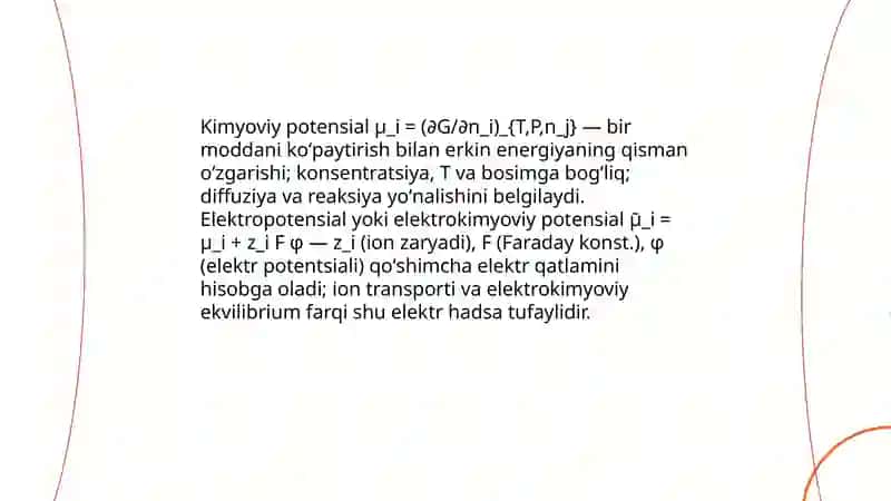 Elektropotensial termodinamika 4