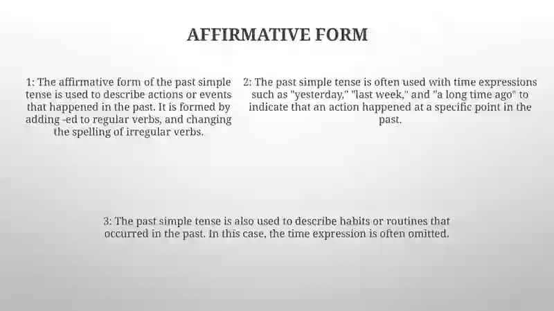 Past Simple 4