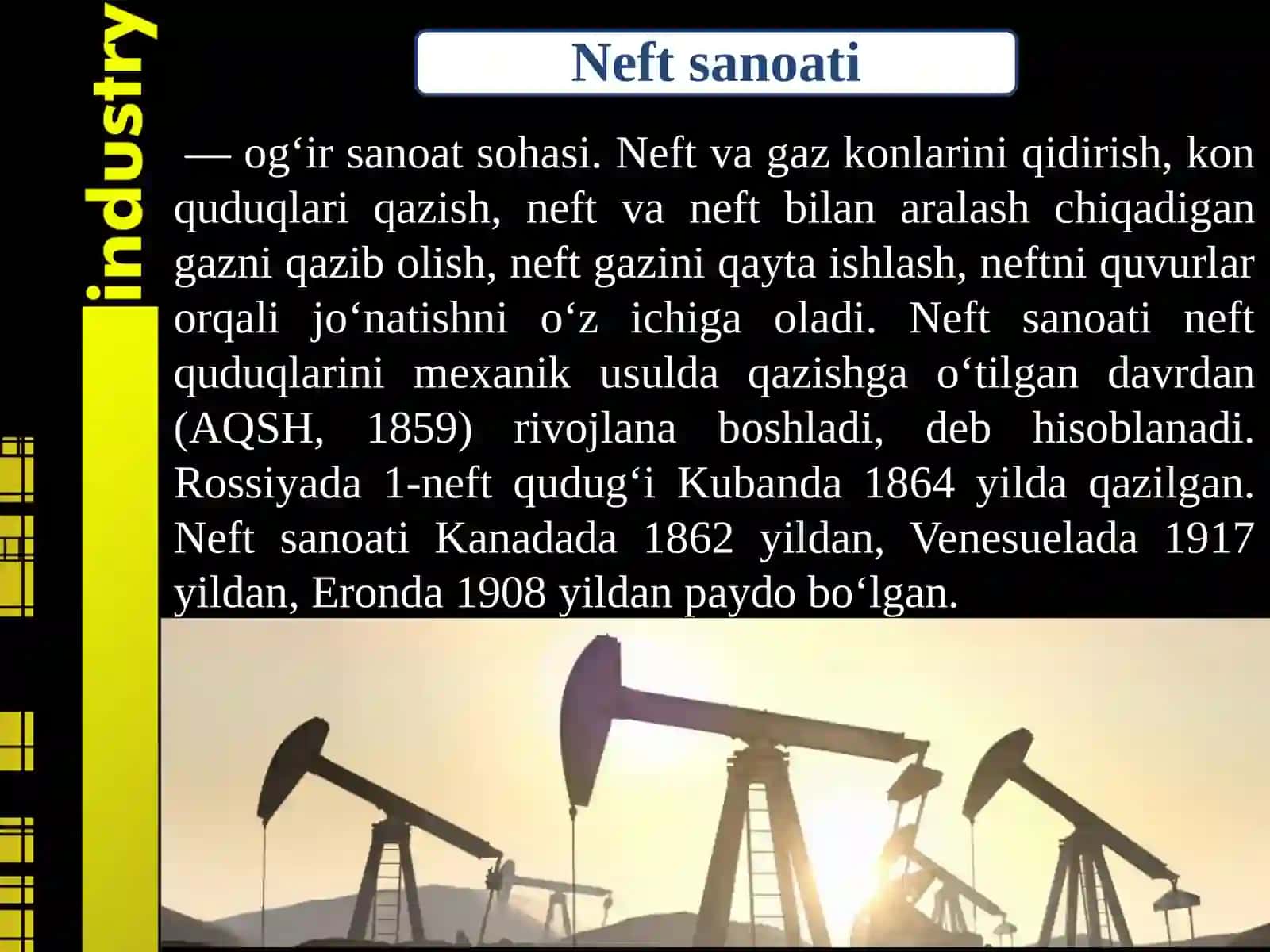 Neft va gaz sanoatiga umumiy tavsif 4