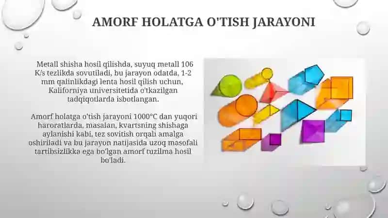 Qattiq jismlar: kiristal va amorf 4