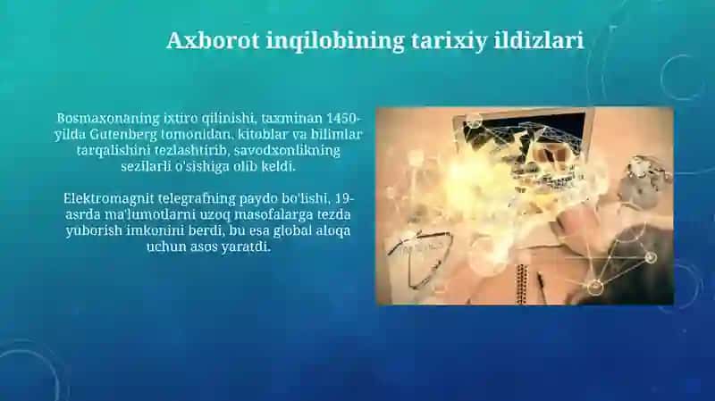 Axborot asri: Ta'rif va asosiy xususiyatlar 4