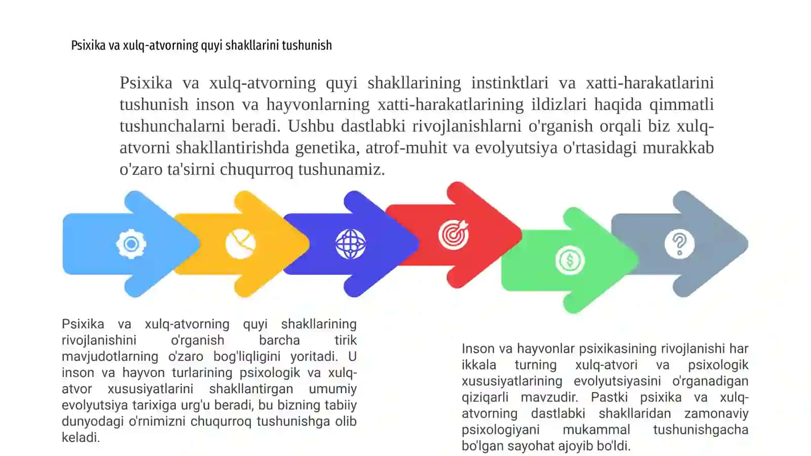Insonlar va hayvonlar psixikasining rivojlanishi 4