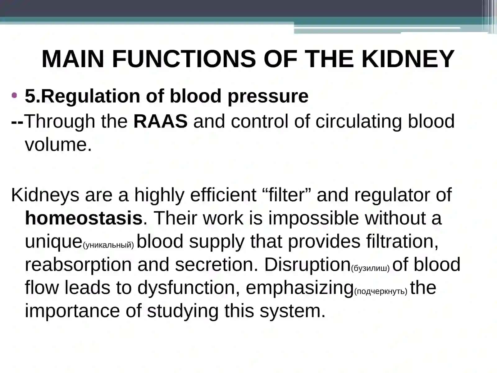 PHYSIOLOGY OF THE EXCRETORY SYSTEM 4