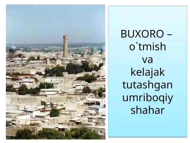 BUXORO AMIRLIGIDA XO`JALIK HAYOTI, SHAHARLAR VA SAVDO 4