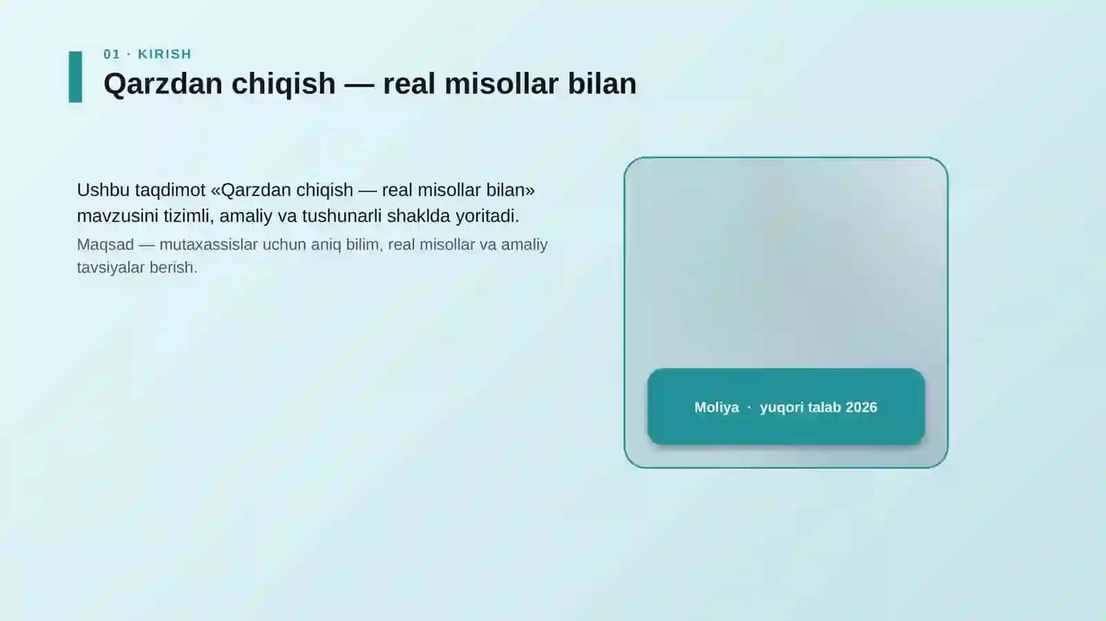 Qarzdan chiqish — real misollar bilan 4