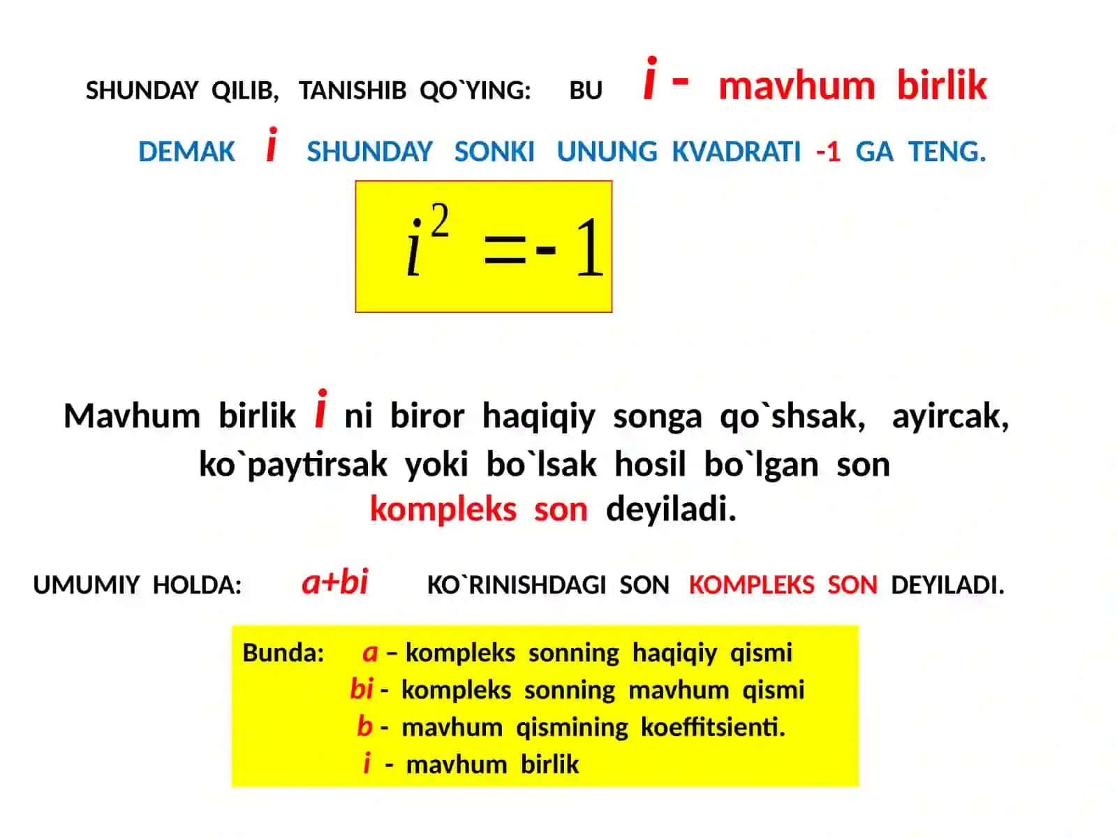 Matematikada algebra tushunchalari 4