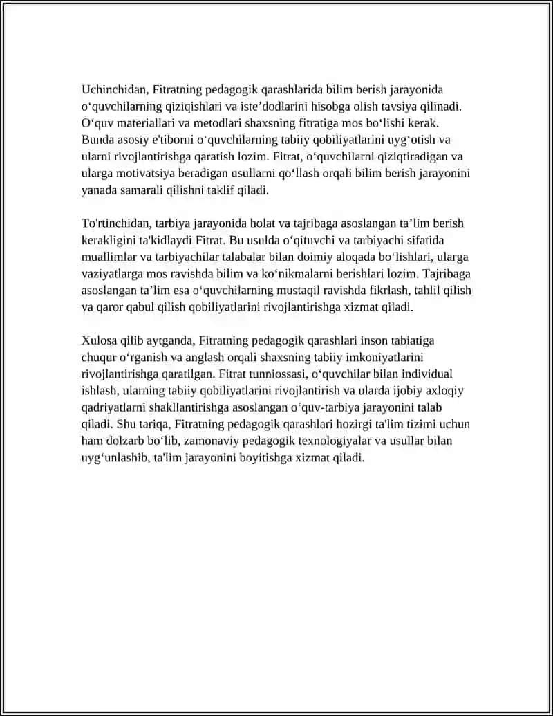 FITRATNING PEDAGOGIK QARASHLARI 4