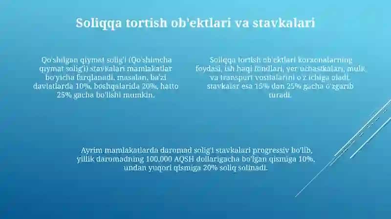 Xorijiy mamlakatlar moliya va soliq tizimi 4
