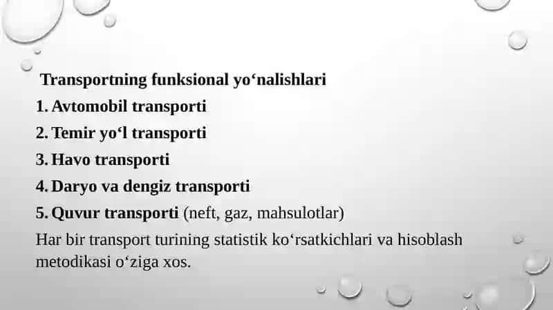 Transport va logistika statistikasi 4