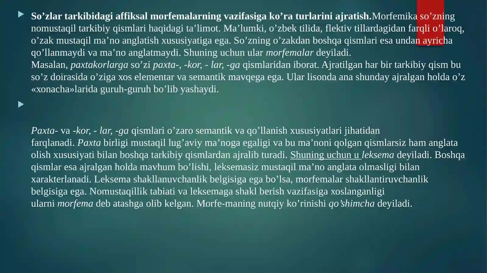 Morfema va uning turlari 4