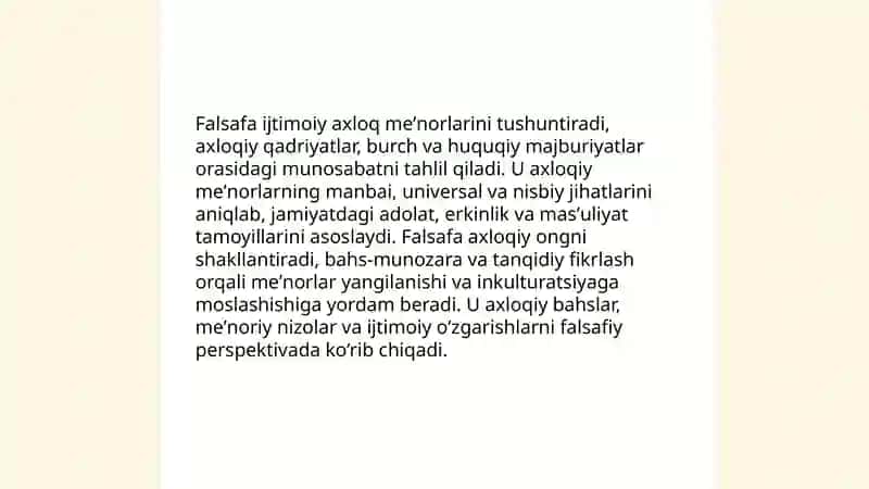 Falsafa va uning jamiyat hayotidagi oʻrni 4