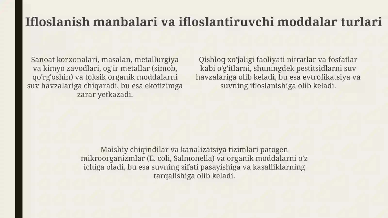 Suv havzalarining ifloslanishi 4