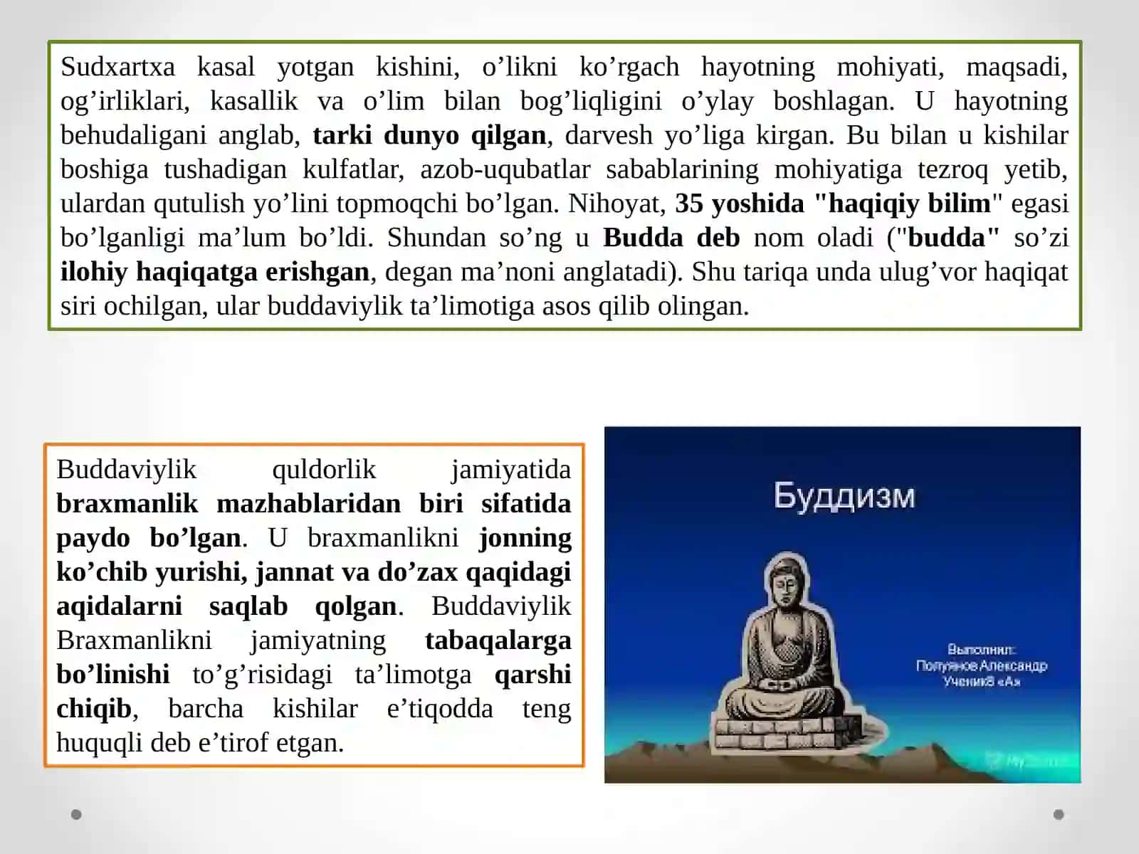Buddizm Dini Tarixi va Asosiy G'oayalari 4