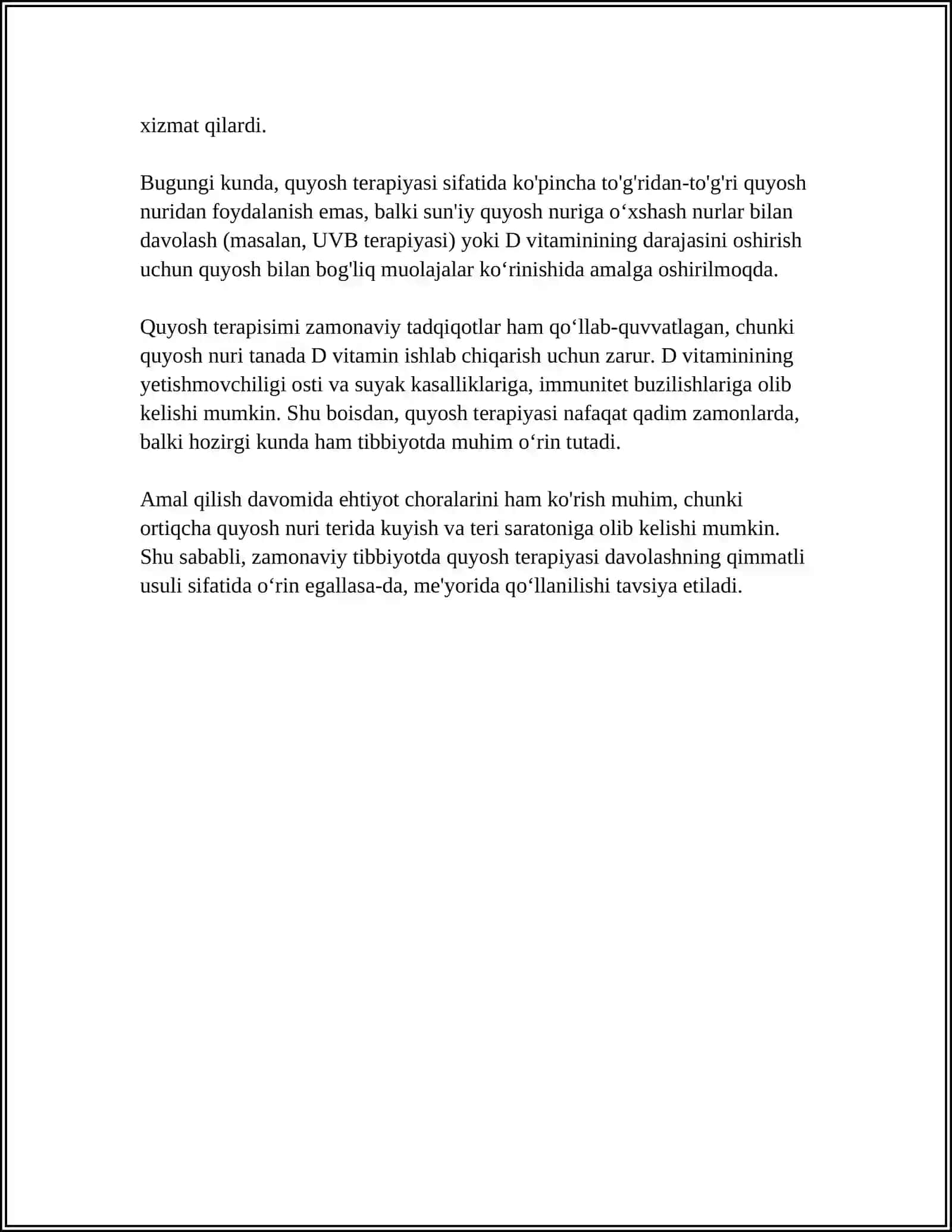 QUYOSH TERAPIYASI 4