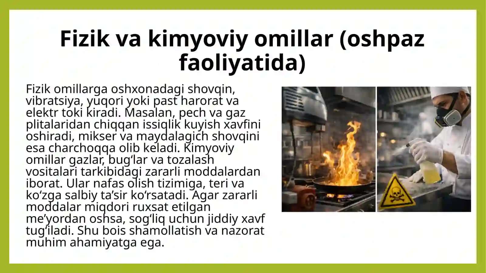 Zararli, xavfli omillardan himoyalanish vositalari. 4