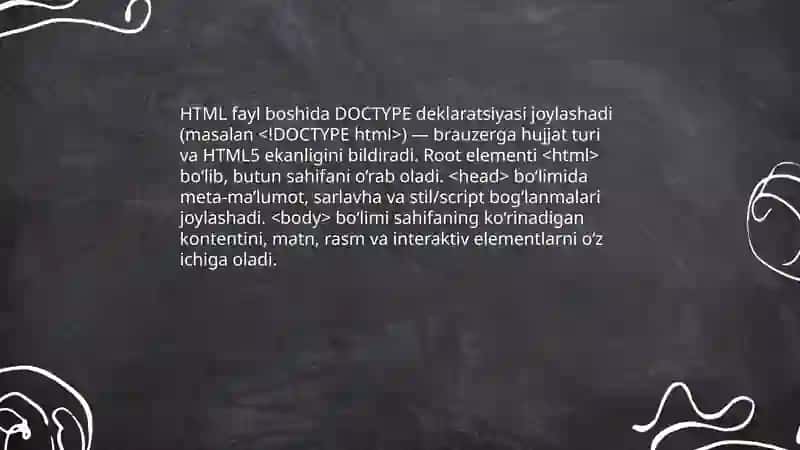 Web sahifa va HTMLga kirish 4