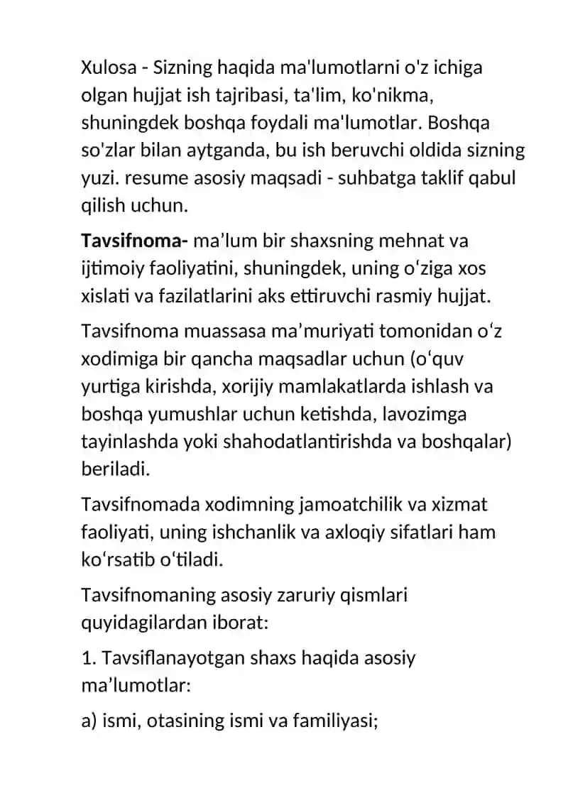 Kasbga oid hujjatlar 4