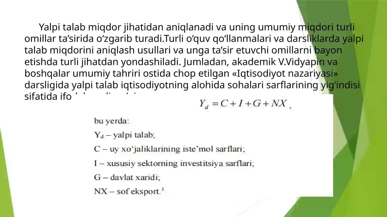 Yalpi Talab va Yalpi Taklif 4