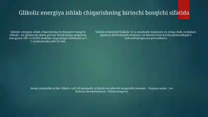 Glikolizning Ayrim Reaksiyalari 4