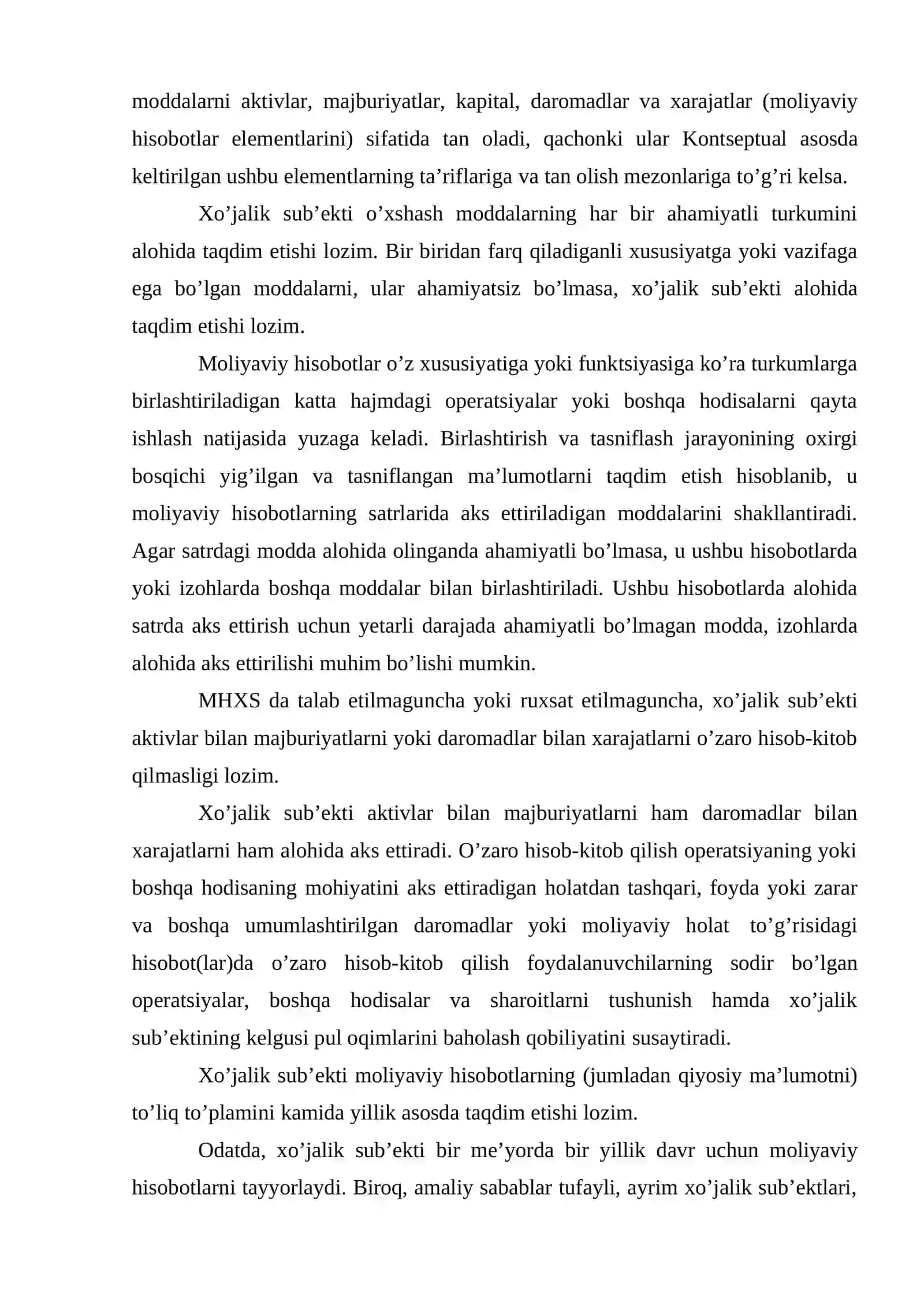 Moliyaviy hisobot elementlari 4
