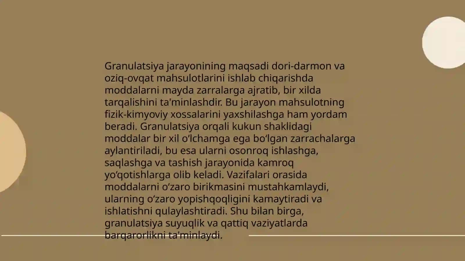 Granulatsiyalash jarayonining nazariy ahamiyati 4