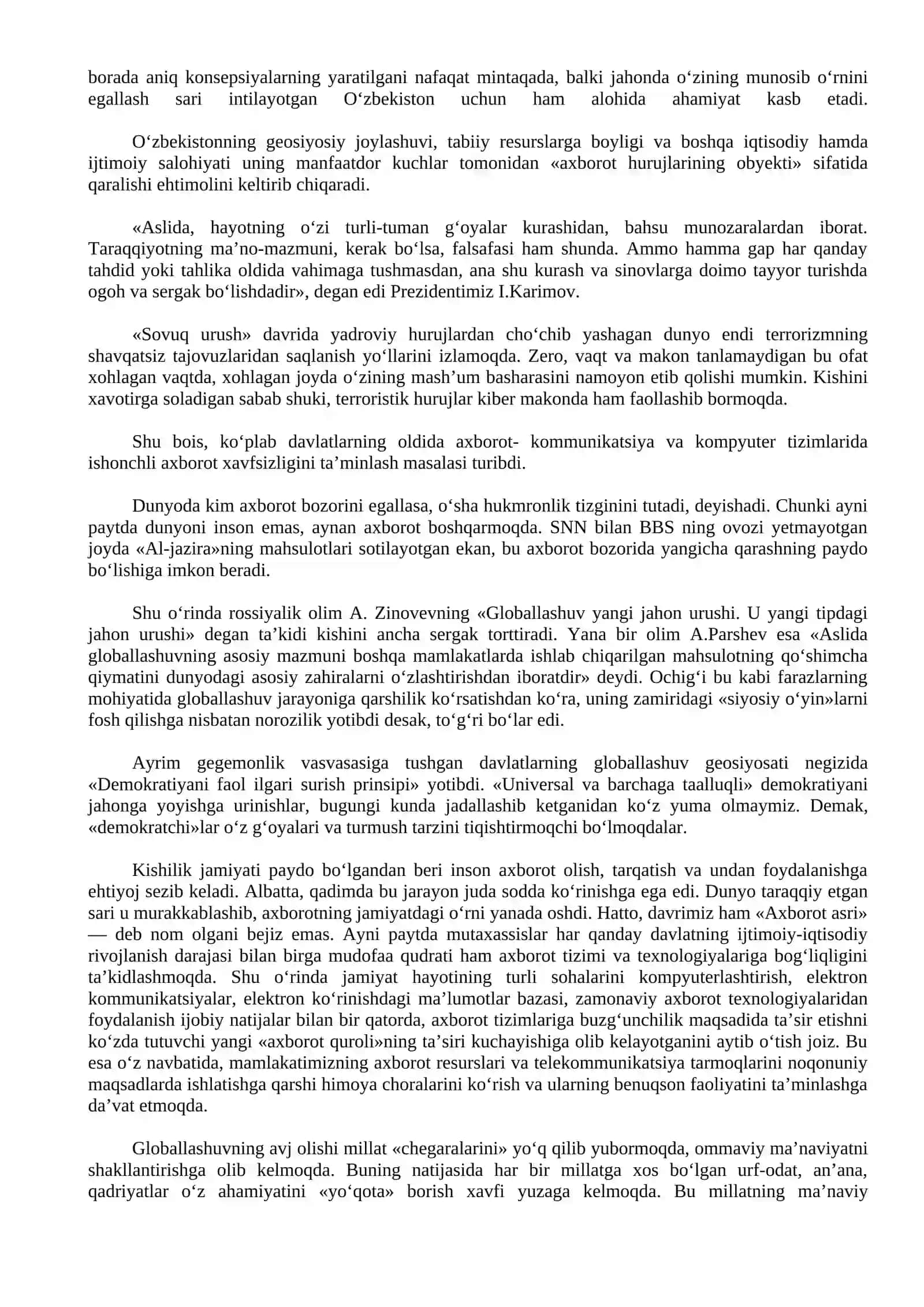 Globallashuv jarayoni va axborot xavfsizligi 4