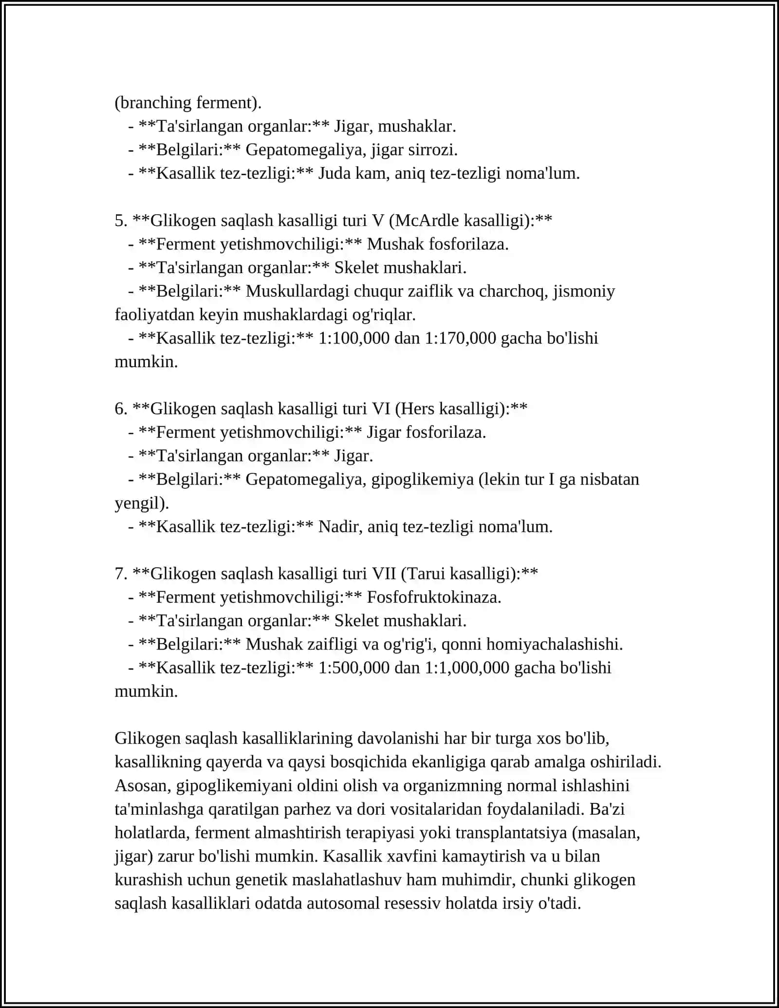 GLIKOGEN KASALLIKLARI 4
