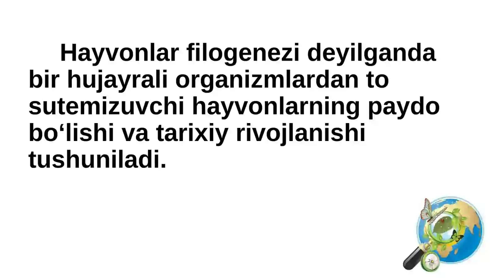 Hayvonot dunyosidagi evolyutsion o’zgarishlar 4