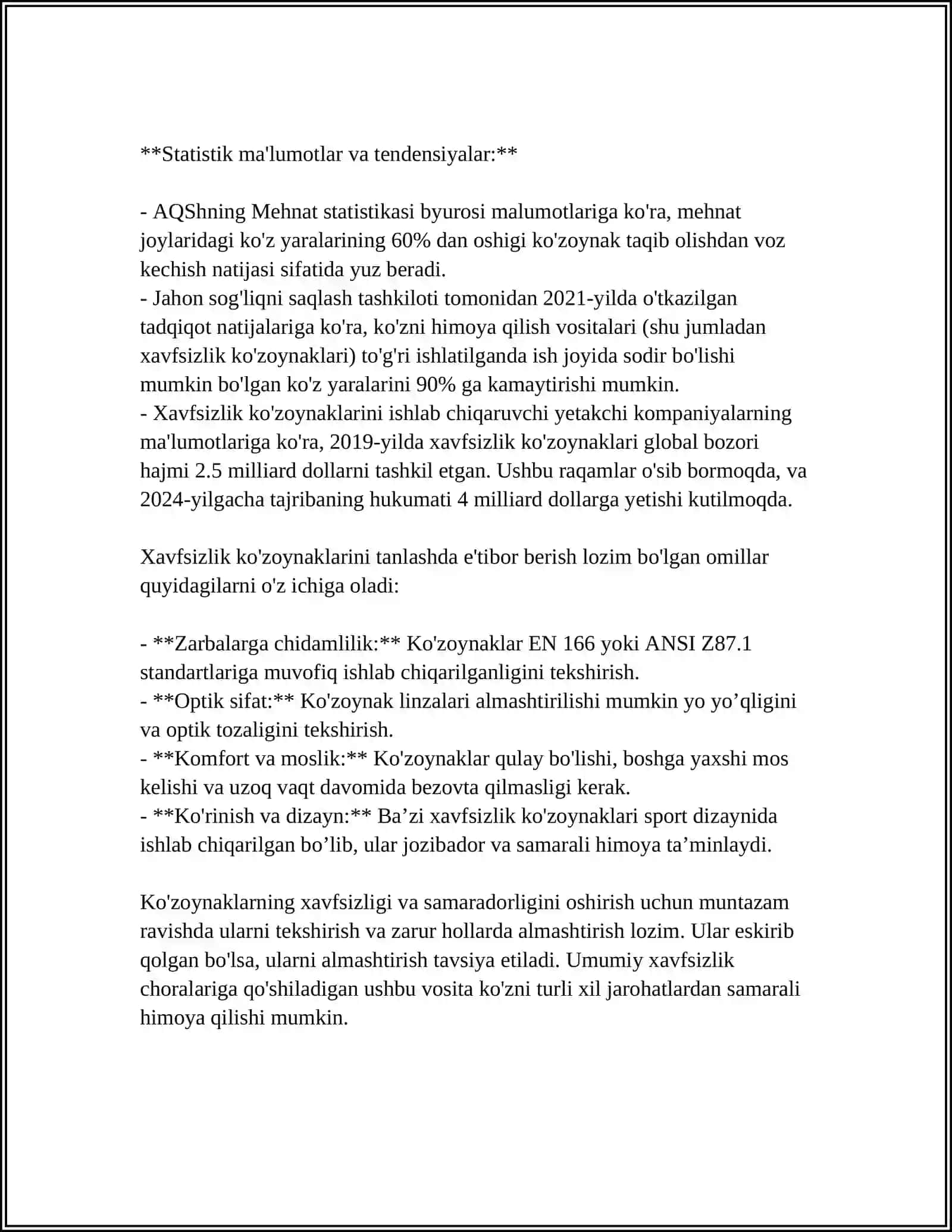 Xavfsizlik ko'zoynaklari 4