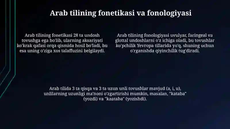 Arab tilshunosligi 4