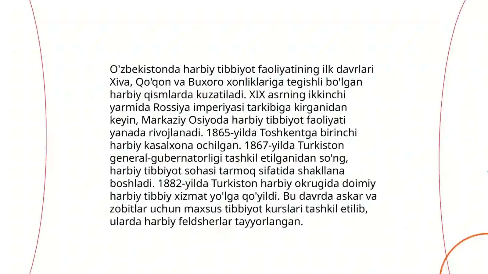Harbiy gigiyenaning rivojlanish tarixi O'zbekiston Respublikasida 4