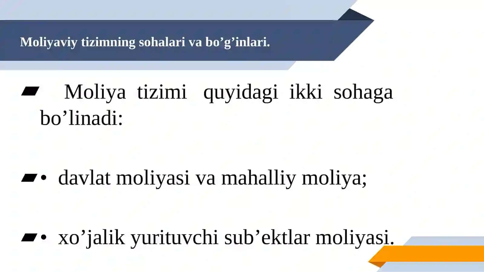 Zamonaviy(amaliy) moliyaviy tizim va moliyaviy oqimlar 4