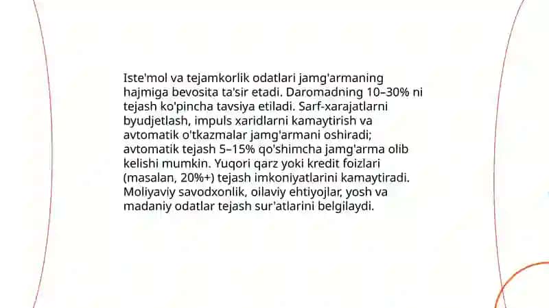 Jamg'arma va uning hajmiga tasir etuvchi omillar 4