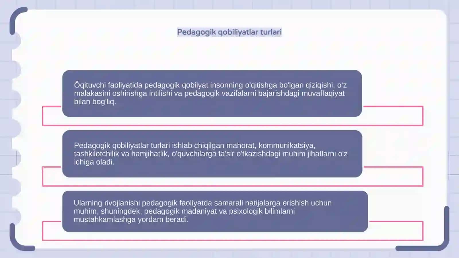 Õqituvchi faoliyatida pedagogik qobilyati 4