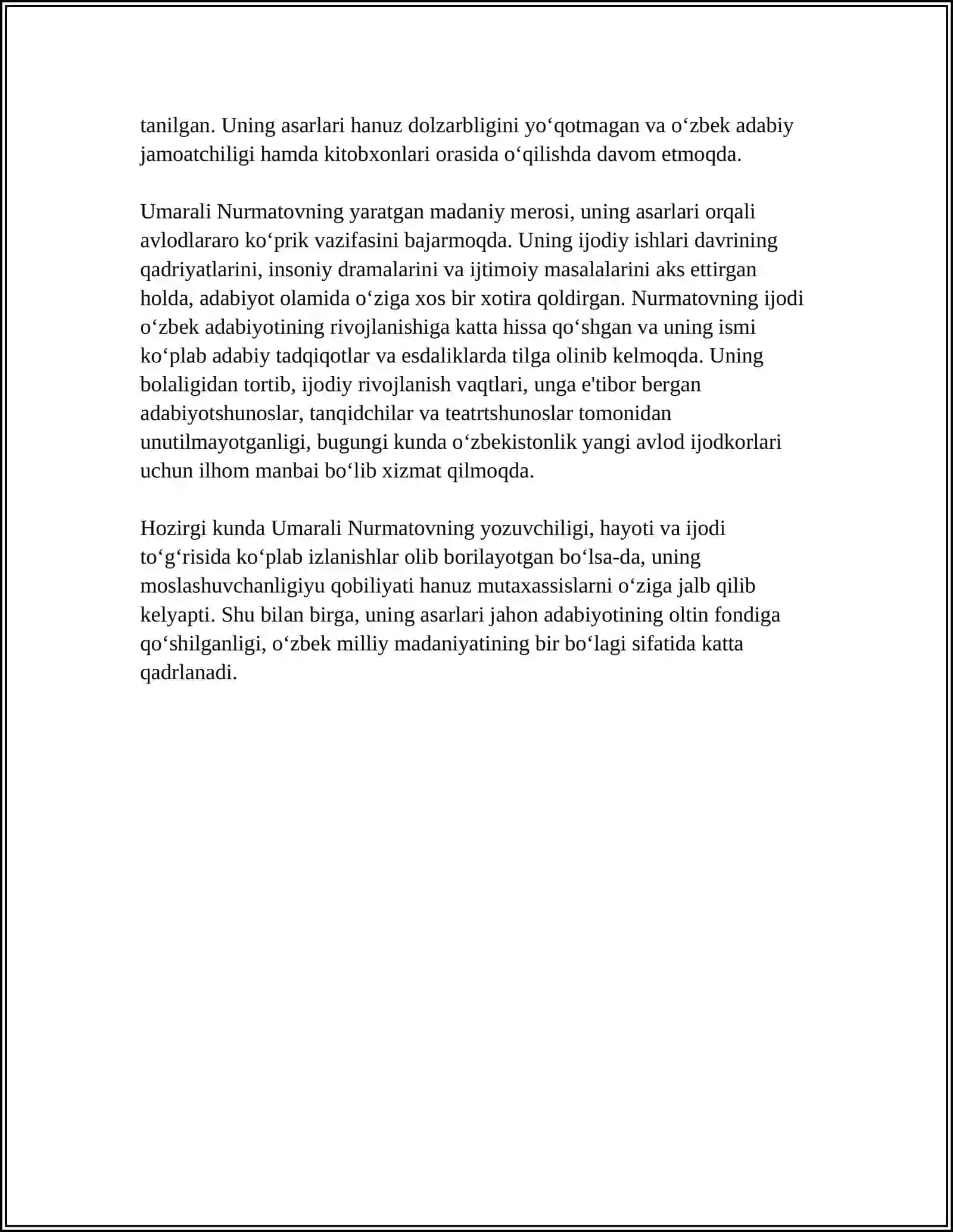 UMARALI NURMATOV IJOD SEHRI 4