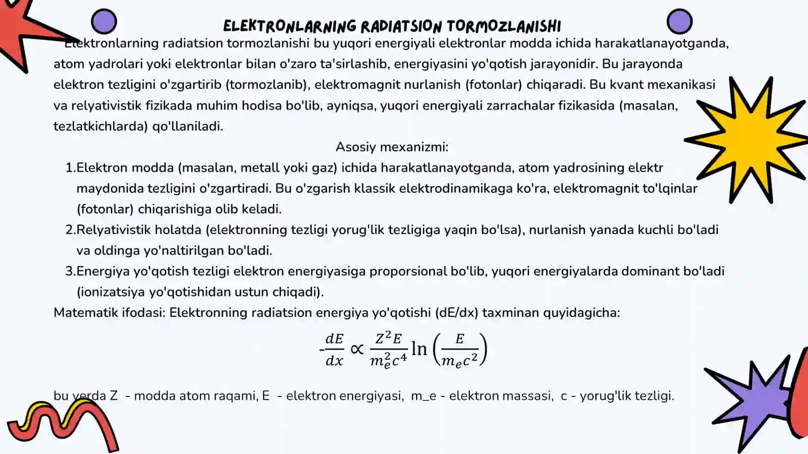 ELEKTRONLARNING RADIATSION TORMOZLANISHI 4